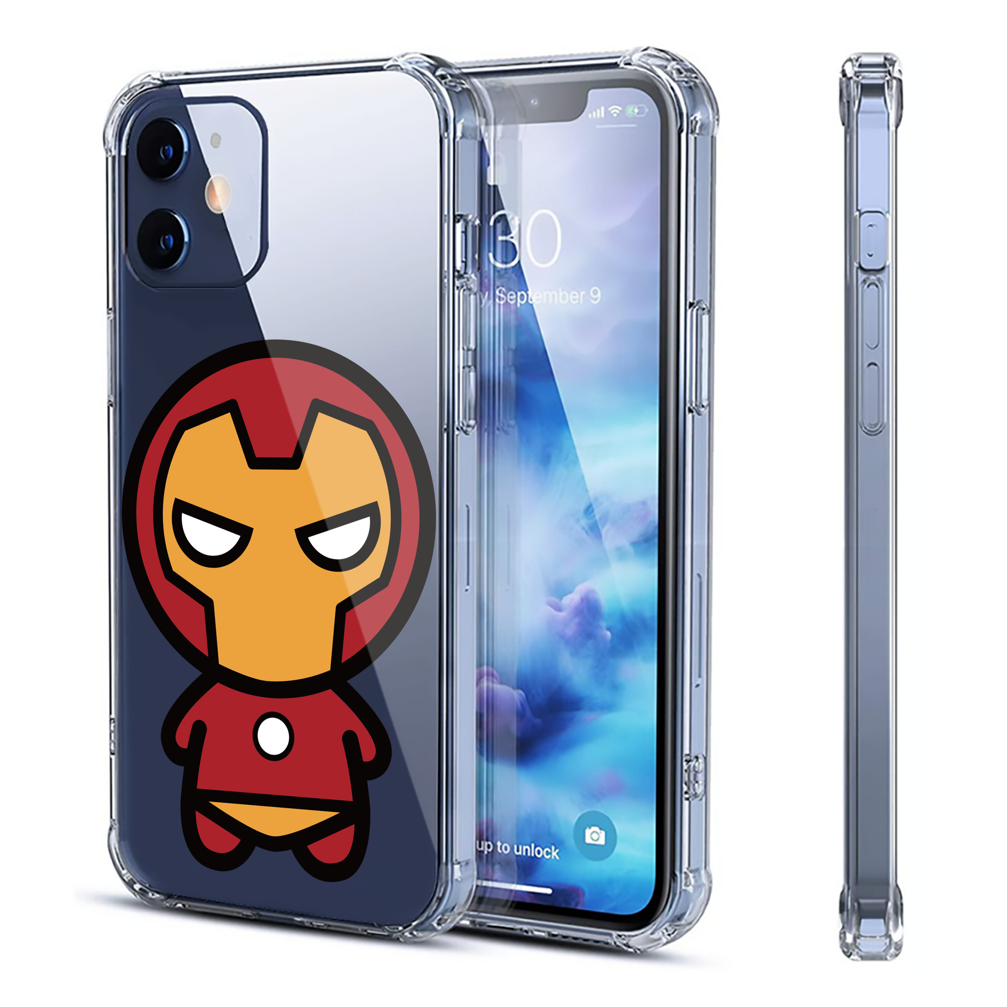 （画像用） アベンジャーズ The Avengers 【iPhone 12シリーズ対応】透明スマホケース（クリアソフトケース）